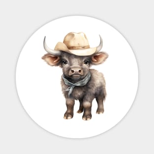 African Cape Buffalo Wearing a Cowboy Hat Magnet